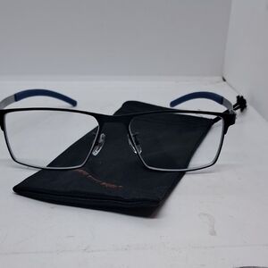 NWOT RXABLE EFE 8369 Black & Blue Rectangular Eyeglass Frames